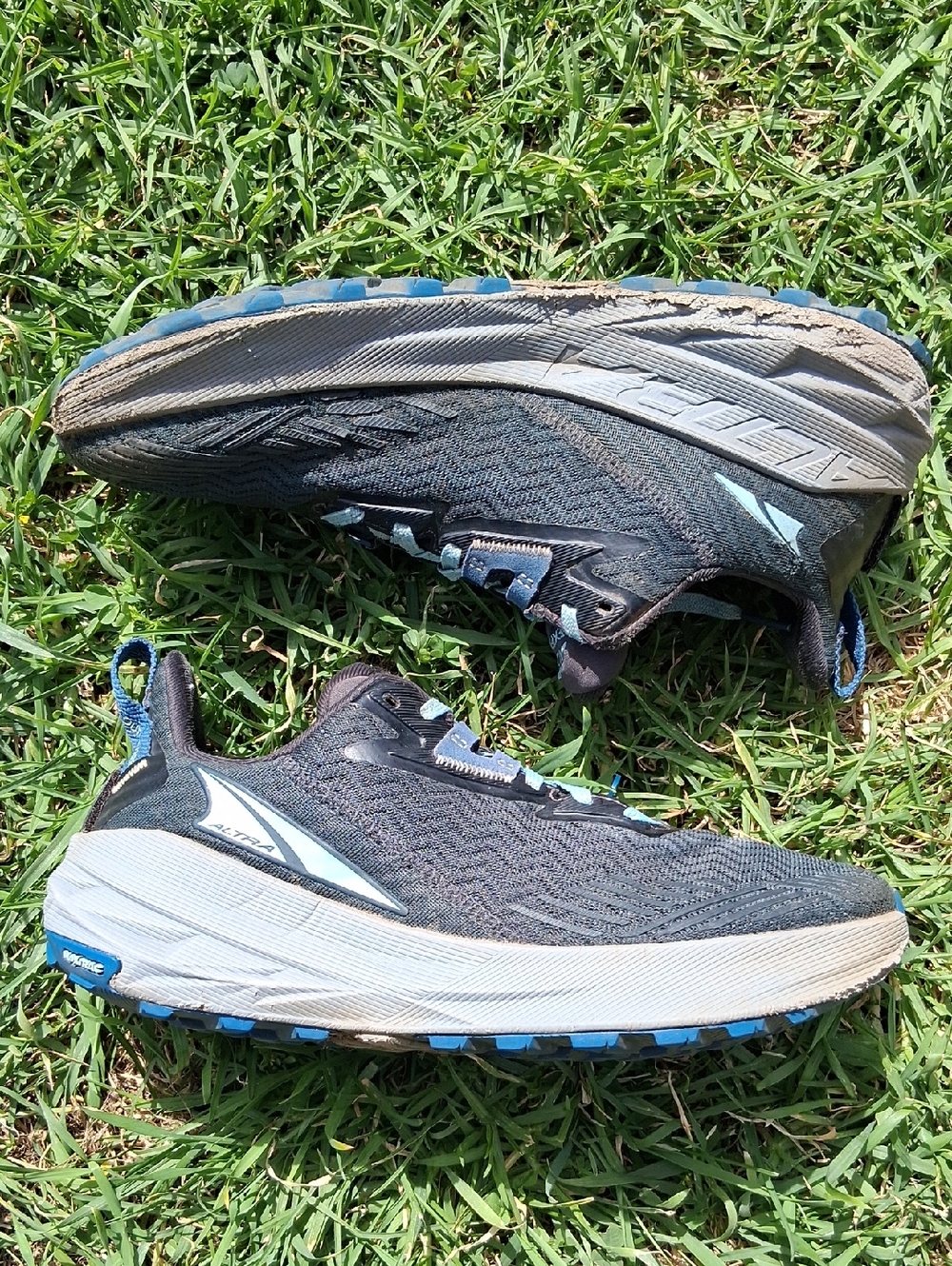 Altra Black and Light Blue Trail Running Shoes